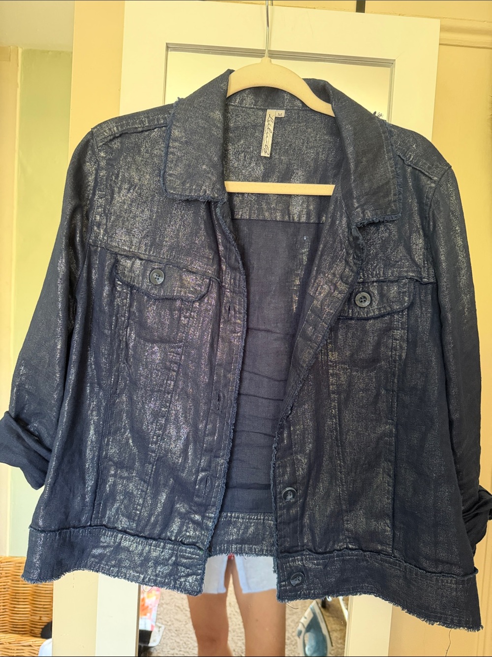 Lulu-B Metallic Navy Jean Jacket